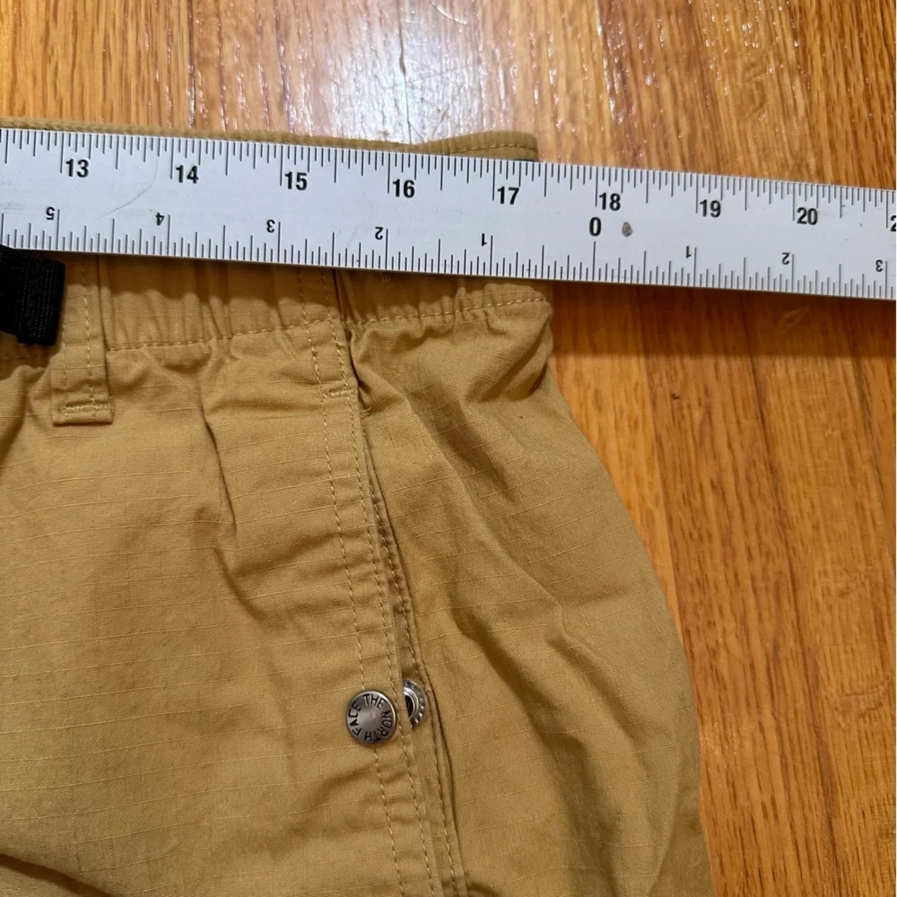 North Face Men’s Cargo Shorts Ripstop Tan Khaki Belted Size Large (z)